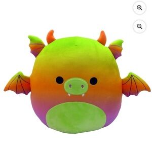 Squishmallows Dragon Plush Toy Kellytoy 16 Inch Rainbow